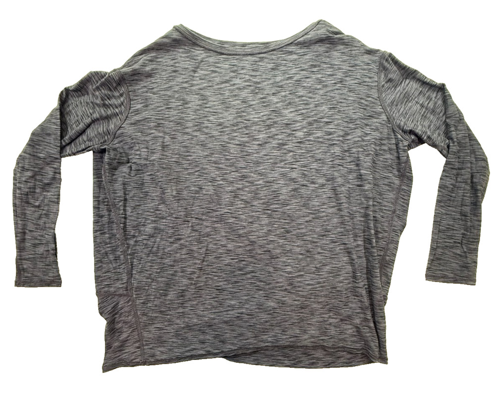 Lululemon Ladies Gray Long Sleeve Shirt Sz Med